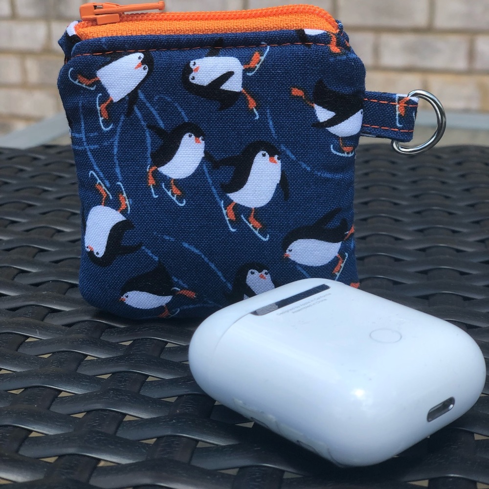 Handmade by me foam padded airpod case penguin